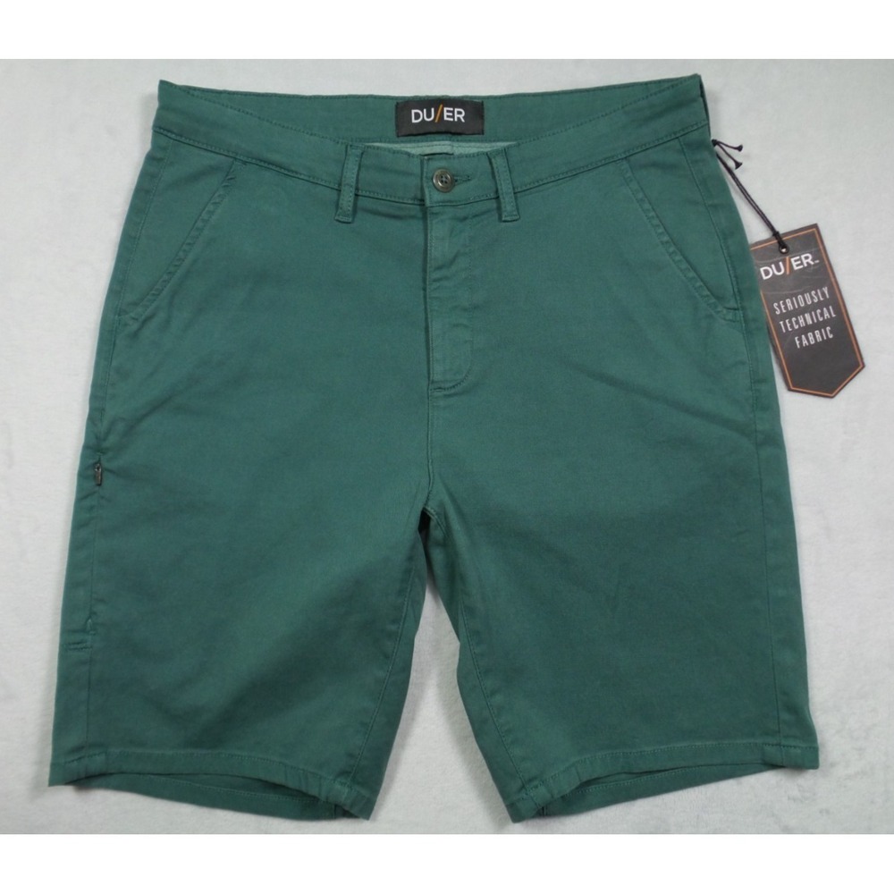 DUER DU/ER Shorts Mens Size 32 Green Live Lite Journey Super Stretch T2X NWT